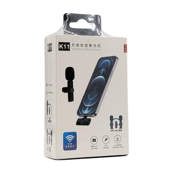 K11 APPLE & TYPE C DOUBLE Wireless Microphone - Image 3